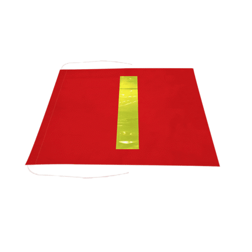 ผ้าแดงติดแถบสะท้อนแสง 1 แถบ