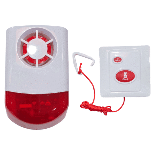 กริ่งฉุกเฉินเตือนภัย ไร้สาย wireless 2 ระบบ (กดปุ่มเพื่อเปิด / ดึงสายเพื่อเปิด)