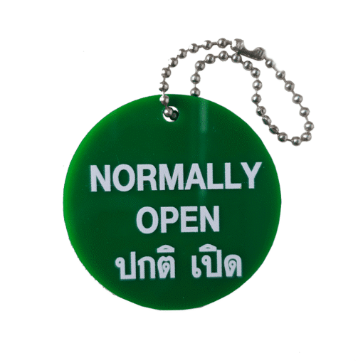 ป้ายแขวนวาล์ว อะคริลิค