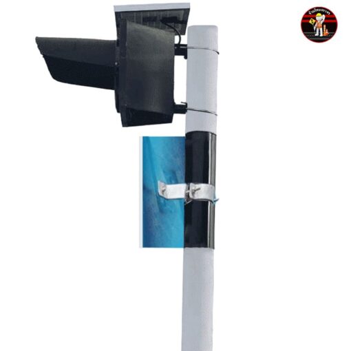 ป้ายคนข้ามถนนพร้อมไฟกระพริบโซล่าเซลล์