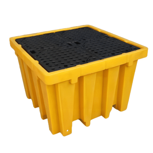 ถาดรอง IBC ขนาด 135x135x90 ซม. รองรับได้ 1300L วัสดุ LLDPE  มี drain 1 ช่อง