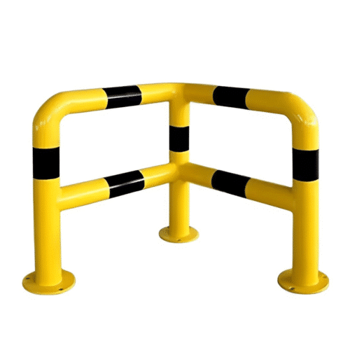 ราวเหล็กกันชนมุมโค้ง