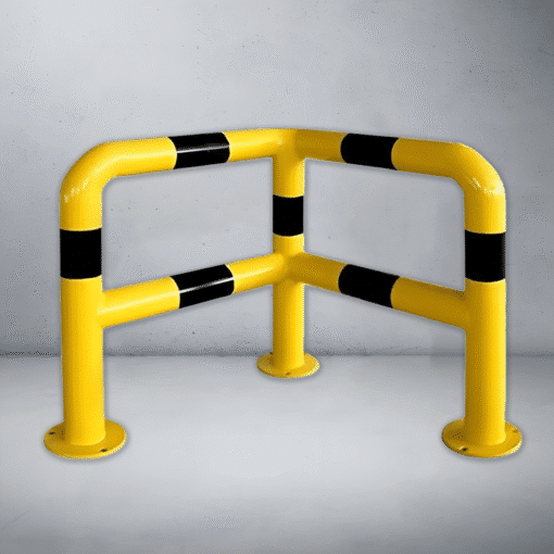 ราวเหล็กกันชนมุมโค้ง