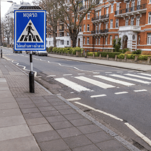 ป้ายไฟกระพริบโซล่าเซลล์