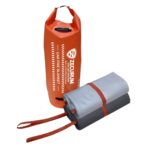 ผ้าคลุมรถดับไฟ ZECURUM วัสดุ silica & Fiberglass มาตรฐานยุโรป EN13501-1 รับประกัน 5ปี