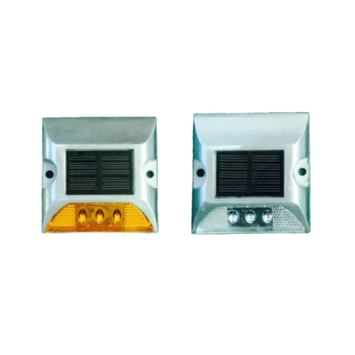 หมุดถนนสะท้อนแสงพลังงานแสงอาทิตย์ เเบบด้านเดียว ขนาด 103x103x23 mm.