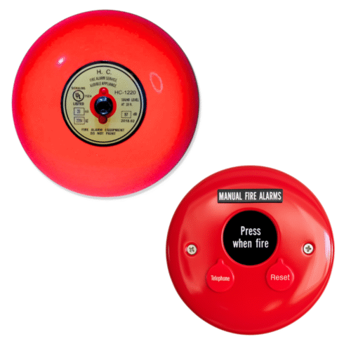 กระดิ่งเตือนภัย 6 นิ้ว + ปุ่มกดแจ้งเตือน (ระบบไฟ AC 220V)