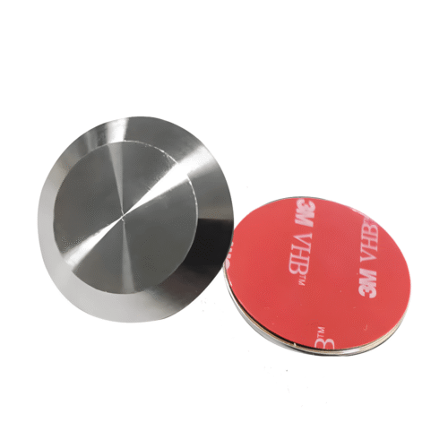 ปุ่มทางเดินคนพิการสแตนเลสแนวจุด ขนาด 3.5 Cm. สแตนเลส 304/316 แบบไม่มีลาย (รุ่นเทปกาว 3M ไม่ต้องเจาะ)