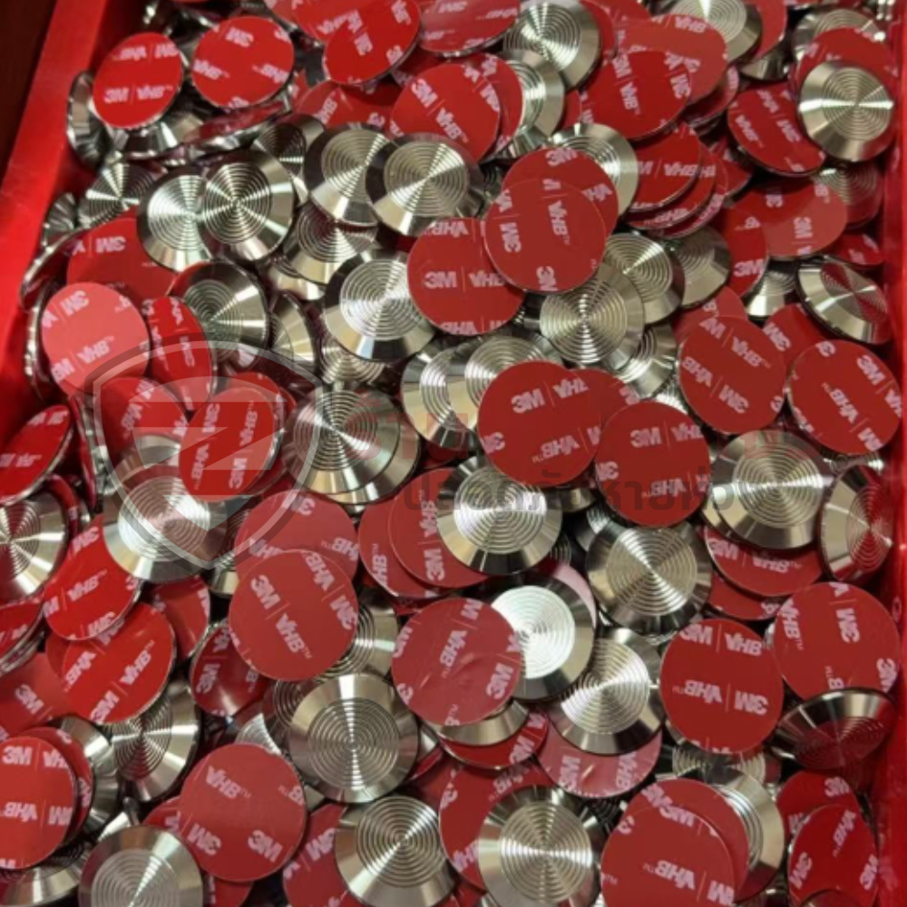 ปุ่มทางเดินคนพิการสแตนเลสแนวจุด ขนาด 3.5 Cm. สแตนเลส 304/316 แบบลายวงกลม (รุ่นเทปกาว 3M ไม่ต้องเจาะ) - Image 4