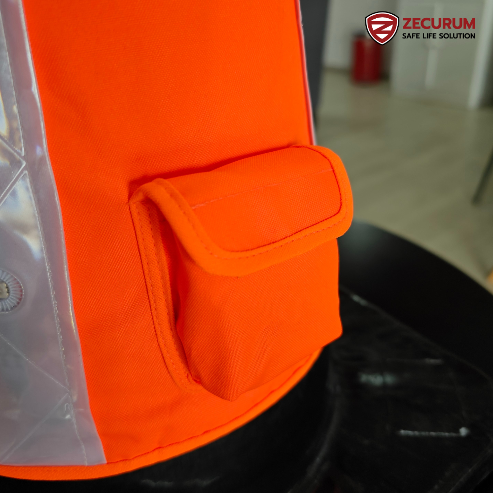 ไฟสวมกรวยจราจร LED solar cell พร้อมแถบสะท้อนแสง - Image 4