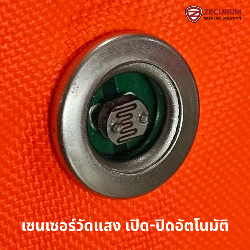 ไฟสวมกรวยจราจร LED solar cell พร้อมแถบสะท้อนแสง - Image 5