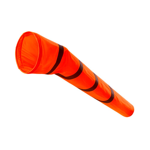 ถุงลมบอกทิศทางสีส้มคาดเเถบสะท้อนแสง 4 แถบแบบห่วงเจาะตาไก่ ผ้า oxford 210D เส้นผ่านศูนย์กลาง (Air inlet) 45 ซม Outlet dia 25 ซม.  ยี่ห้อ ZECURUM