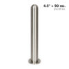 เสาสแตนเลสหัวกลม 4.5" x 90 ซม. พร้อมเพลทฐาน 20 ซม.