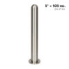 เสาสแตนเลสหัวกลม 5" x 105 ซม. พร้อมเพลทฐาน 21 ซม.