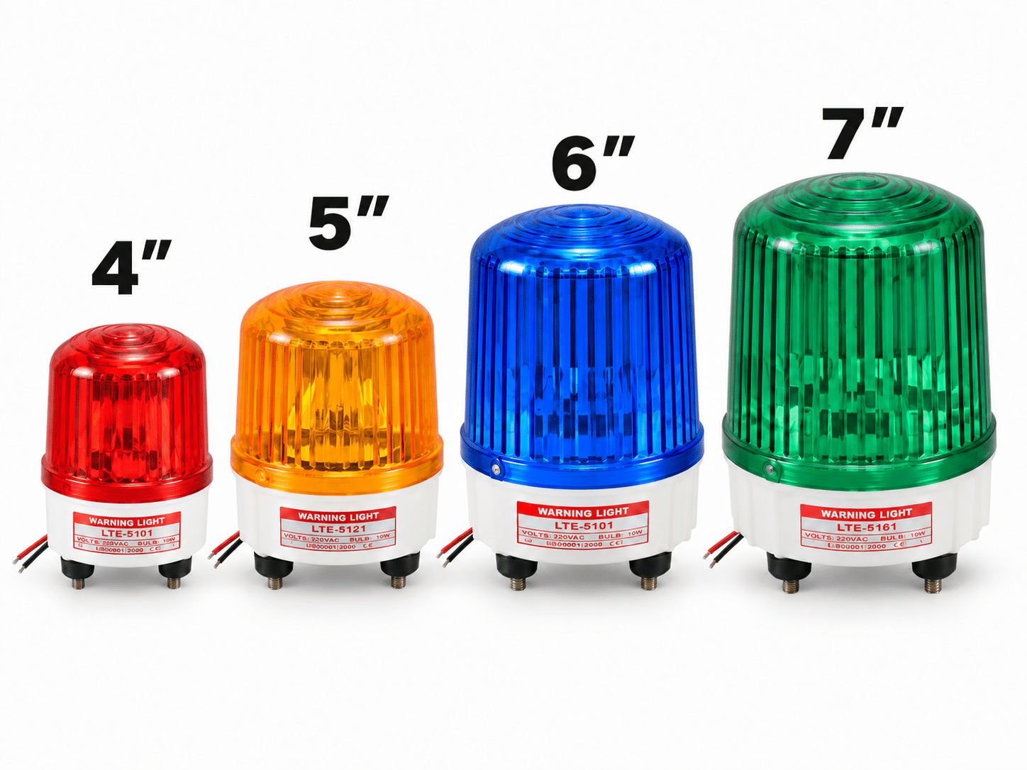 ไฟหมุน LED 4-7 นิ้ว ปรับได้ 3 สเต็ป (ไฟค้าง/ไฟกระพริบ/ไฟหมุน) รุ่นมีเสียง-ไม่มีเสียง - Image 9