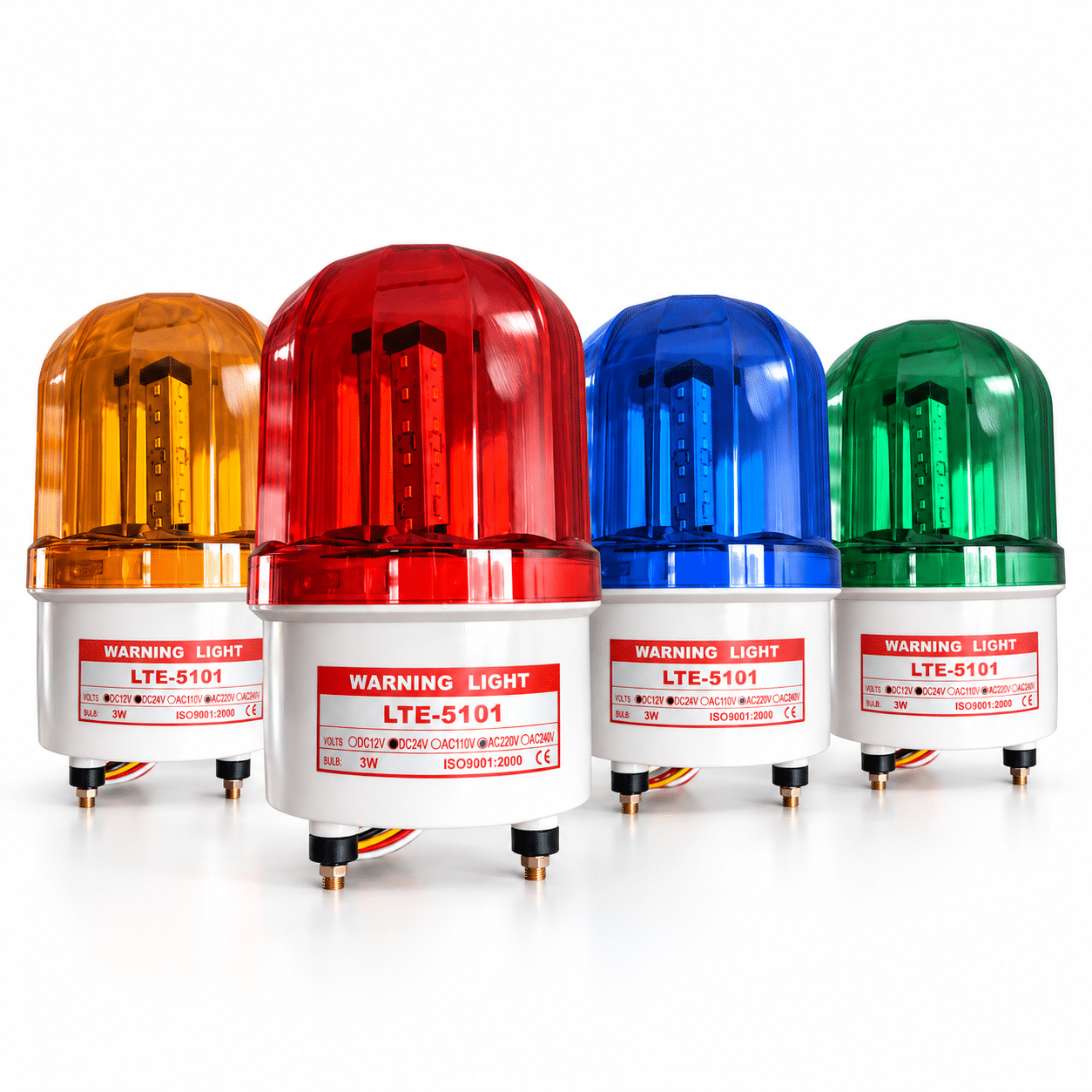 ไฟหมุน LED 4-7 นิ้ว ปรับได้ 3 สเต็ป (ไฟค้าง/ไฟกระพริบ/ไฟหมุน) รุ่นมีเสียง-ไม่มีเสียง
